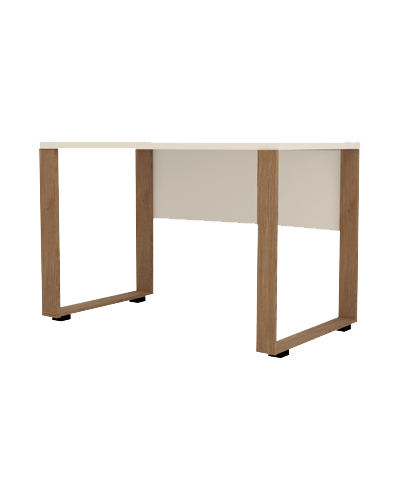 میز کارمندی سفید قهوه ای با روکش ضدخش برجسته مدل S.D003