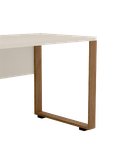 میز کارمندی سفید قهوه ای با روکش ضدخش برجسته مدل S.D003