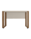 میز کارمندی سفید قهوه ای با روکش ضدخش برجسته مدل S.D003