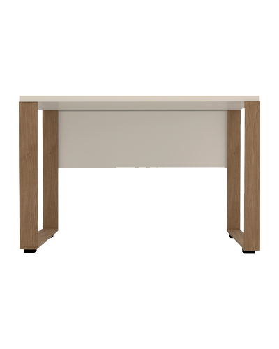 میز کارمندی سفید قهوه ای با روکش ضدخش برجسته مدل S.D003