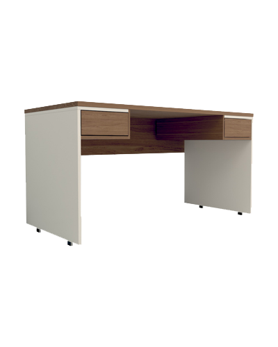 میز کارمندی سفید قهوه ای مینیمال مدل S.D004