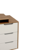 میز کارمندی مینیمال سفید با دستگیره های مگنتی مدل S.D006