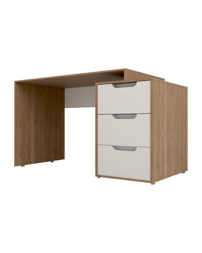 میز کارمندی مینیمال سفید با دستگیره های مگنتی مدل S.D006