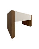 میز کارمندی مینیمال سفید با دو کشو مدل S.D007