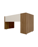 میز کارمندی مینیمال سفید با دو کشو مدل S.D007