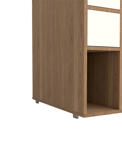 میز کارمندی مینیمال سفید با دو کشو مدل S.D007