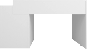 میز کارمندی سفید ام دی اف روکش ضدخش مدل S.D0010