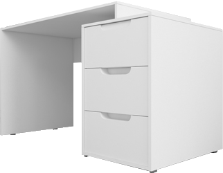 میز کارمندی سفید ام دی اف روکش ضدخش مدل S.D0010