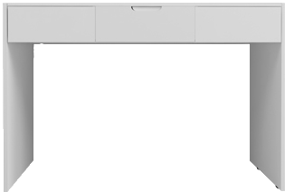 میز کارمندی ام دی اف سفید مینیمال مدل S.D0011