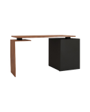 میز مدیریتی قهوه ای مشکی دارای ریل های آرام بند مدل M.D001