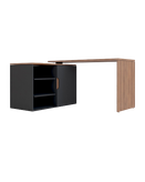 میز مدیریتی مشکی قهوه ای دارای روکش ضدخش مدل M.D002