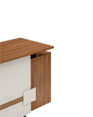 میز مدیریتی سفید قهوه ای با مقاومت بالا مدل M.D004