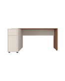 میز مدیریتی ام دی اف سفید-قهوه ای مینیمال مدل M.D007