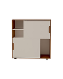 فایل اداری دو طبقه سفید قهوه ای ام دی اف مدل F001