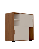 فایل اداری دو طبقه سفید قهوه ای ام دی اف مدل F001