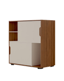 فایل اداری دو طبقه سفید قهوه ای ام دی اف مدل F001