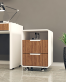 فایل اداری سفید قهوه ای ام دی اف ضدخش مدل F003