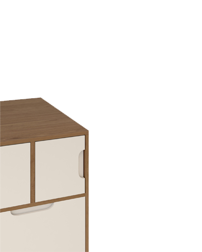 فایل اداری سفید قهوه ای ام دی اف مینیمال مدل F008