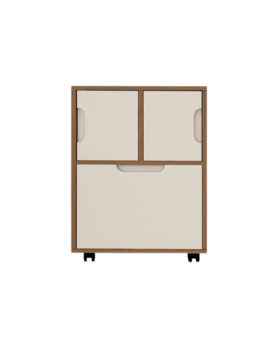 فایل اداری سفید قهوه ای ام دی اف مینیمال مدل F008