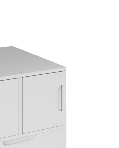 فایل اداری ام دی اف سفید دارای سه قسمت مدل F009