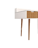 میز تحریر سفید قهوه ای با سه باکس مجزا مدل D.001