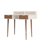 میز تحریر سفید قهوه ای با سه باکس مجزا مدل D.001