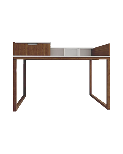 میز تحریر سفید قهوه ای ام دی اف مقاوم مدل D002