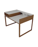 میز تحریر سفید قهوه ای ام دی اف مقاوم مدل D002