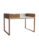 میز تحریر سفید قهوه ای ام دی اف مقاوم مدل D002