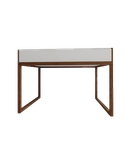 میز تحریر سفید قهوه ای ام دی اف مقاوم مدل D002