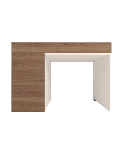 میز تحریر سفید قهوه ای ام دی اف با روکش ضدخش مدل D.004