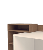 میز تحریر سفید قهوه ای ام دی اف با روکش ضدخش مدل D.004