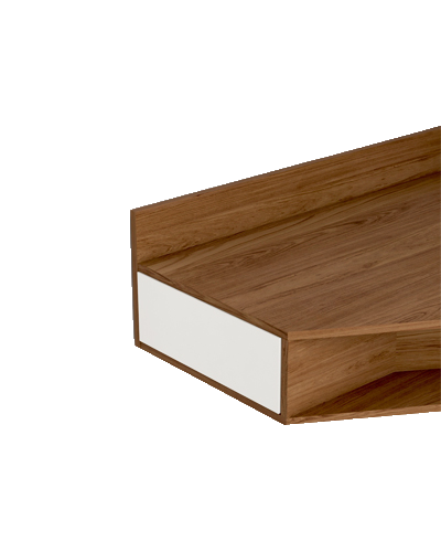 میز تحریر سفید قهوه ای مینیمال مدل D.005