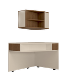 میز تحریر سفید قهوه ای ام دی اف با دو کشو مدل D.007