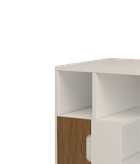 میز تحریر سفید-قهوه ای با روکش ضدخش برجسته مدل D.008