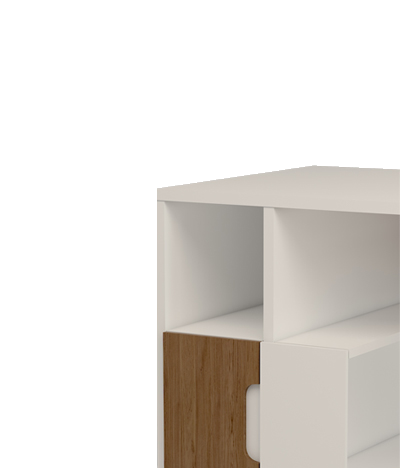 میز تحریر سفید-قهوه ای با روکش ضدخش برجسته مدل D.008