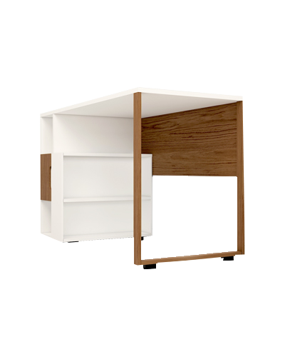 میز تحریر سفید-قهوه ای با روکش ضدخش برجسته مدل D.008