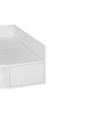 میز تحریر مینیمال سفید رنگ با کشو مدل D.009