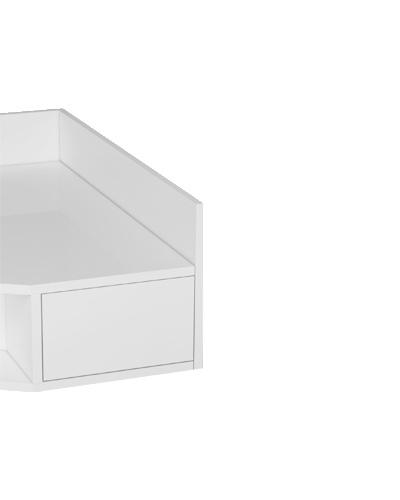 میز تحریر مینیمال سفید رنگ با کشو مدل D.009