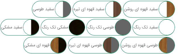 میز تحریر سفید قهوه ای ام دی اف مقاوم مدل D002