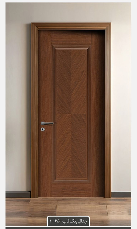 درب ملامینه طرح لوکس جناقی تک قاب کد 1065