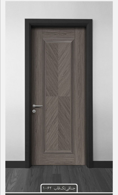 درب ملامینه لوکس طرح جناقی تک قاب کد 1062