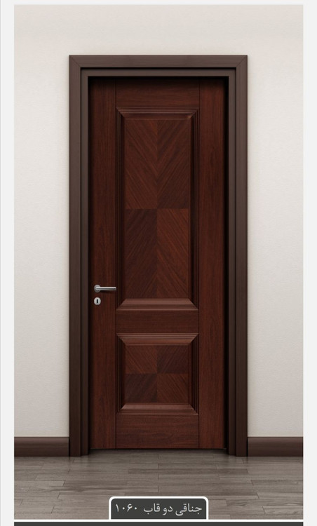 درب اتاقی و سرویسی ملامینه طراح لوکس جناقی دو قاب کد 1060