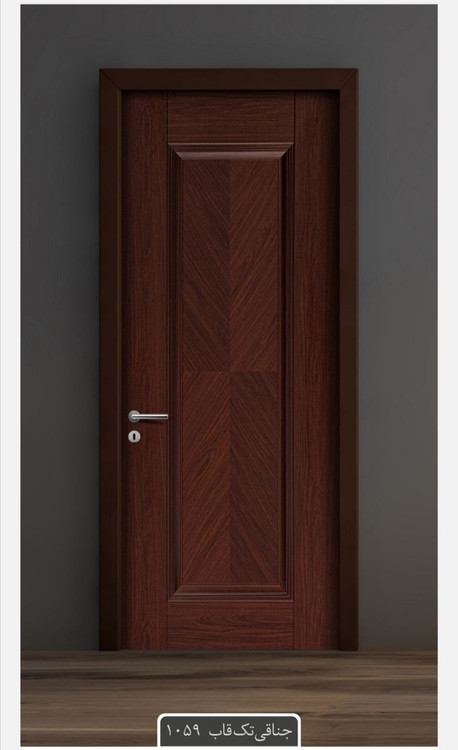 درب اتاقی و سرویسی ملامینه طرح لوکس جناقی تک قاب کد 1059