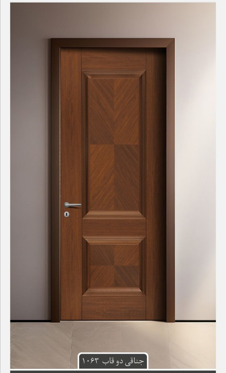 درب ملامینه لوکس اتاقی و سرویسی طرح جناقی دو قاب کد 1063