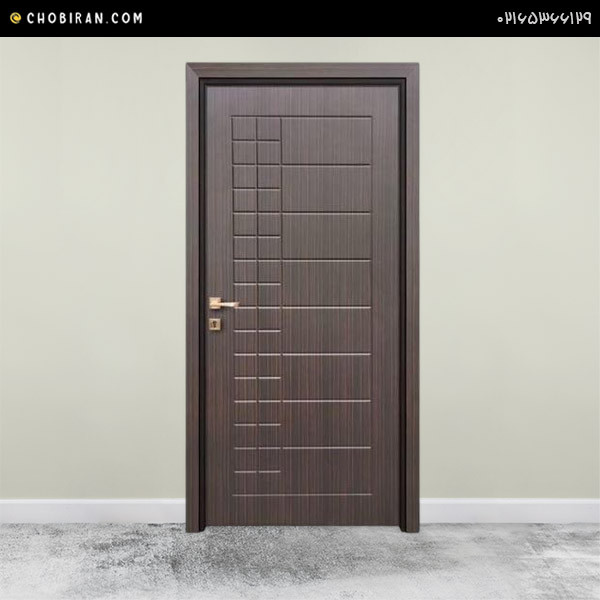 درب داخلی اتاقی MDF (ام دی اف) 8 میلیمتر طرح CNC با روکش PVC کد 112