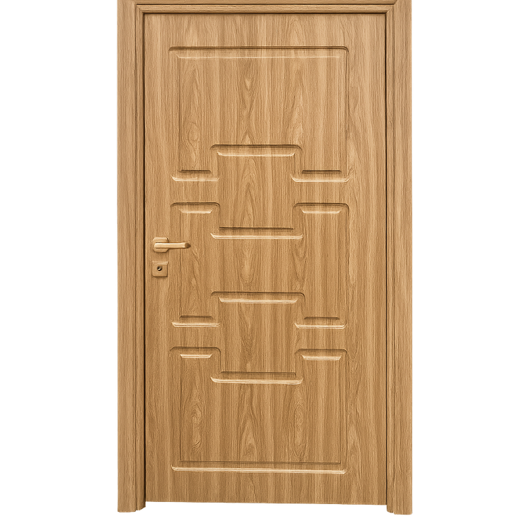 درب داخلی اتاقی ام دی اف MDF طرح CNC هشت میلیمتر با روکش PVC کد 105