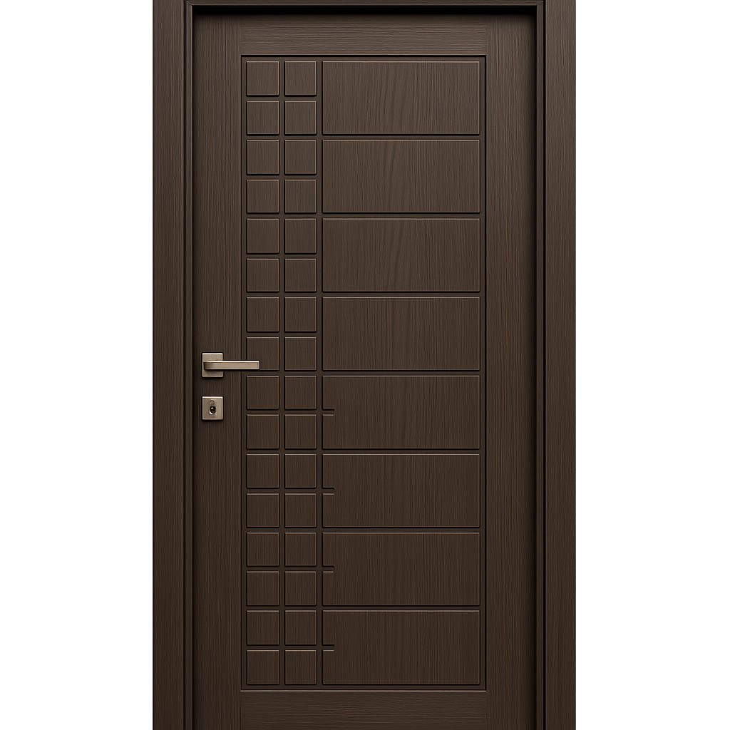 درب داخلی اتاقی MDF (ام دی اف) 8 میلیمتر طرح CNC با روکش PVC کد 112
