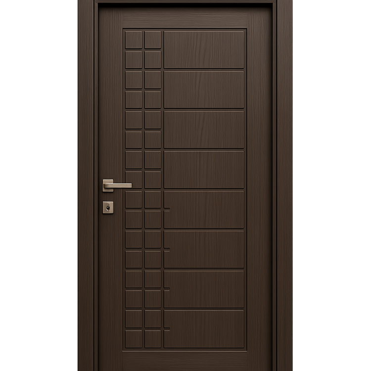 درب داخلی اتاقی MDF (ام دی اف) 8 میلیمتر طرح CNC با روکش PVC کد 112