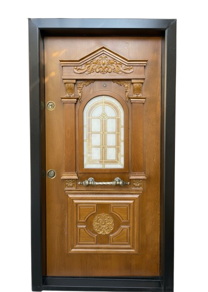 درب ضدسرقت روکش راش مدل تاویریژ گلس برجسته ضد دیلم